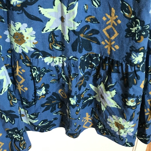 SONOMA Blue Floral Sleeveless Midi Dress Linen Rayon Women’s Plus Size 5X - Picture 5 of 16